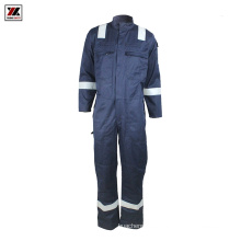 7 oz. AR FR Protection Navy Color Cotton Coverall with Reflective FR Tape